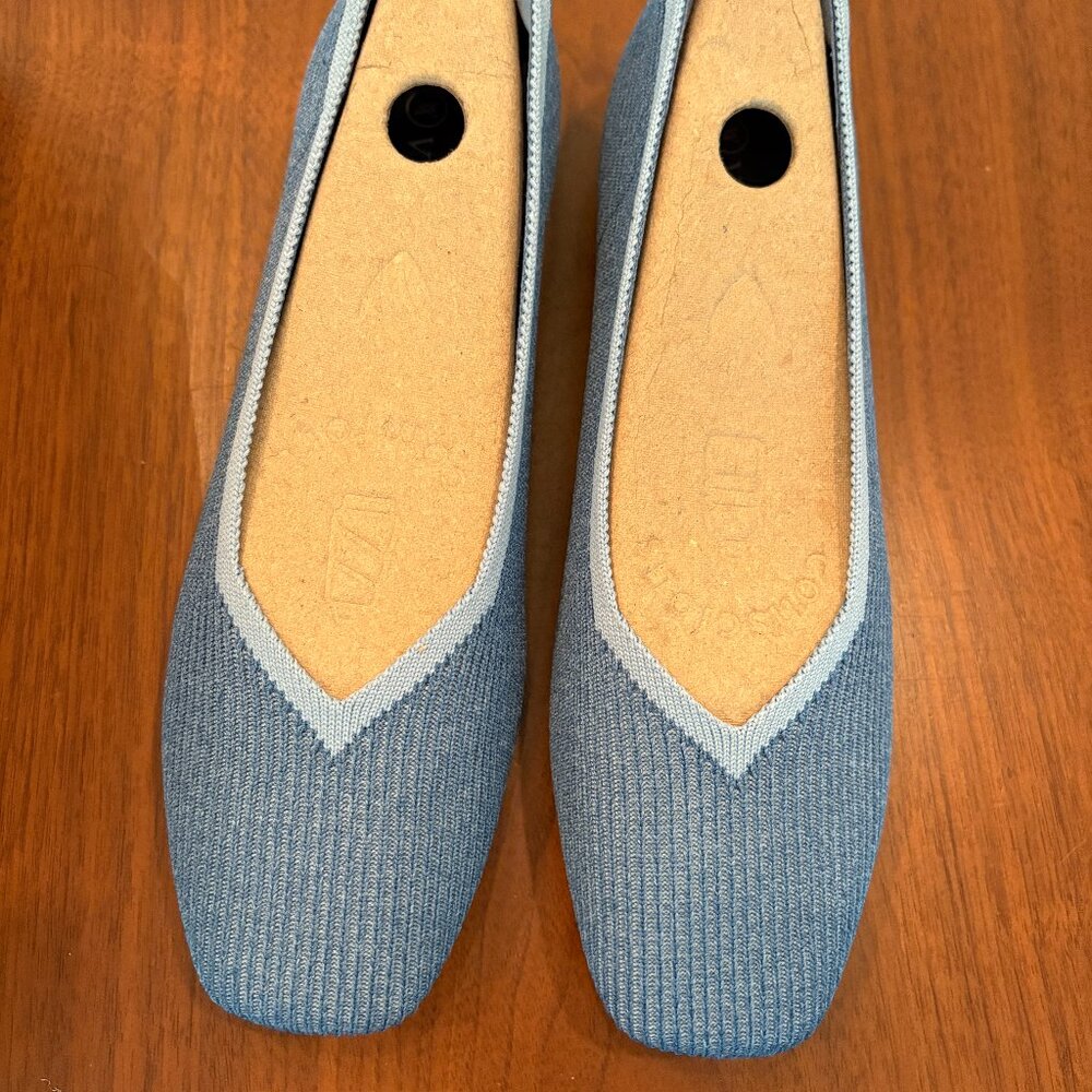 Brand New Vivaia Square-Toe V-Cut Flats (Margot 2.0) size EU39 Women's 8